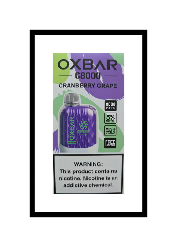 Pod oxbar 8 mil puffs cramberry grape